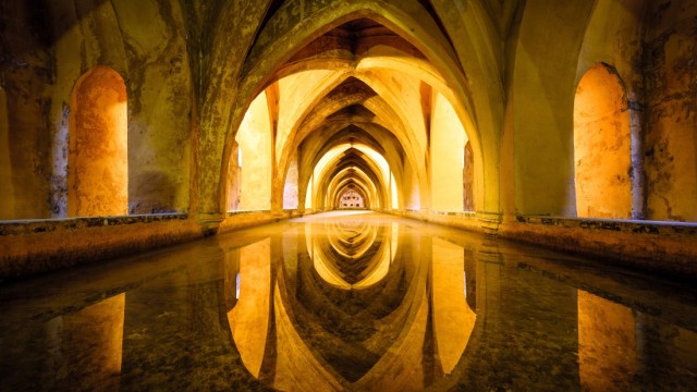 Ancient architecture Real Alcazar of Seville