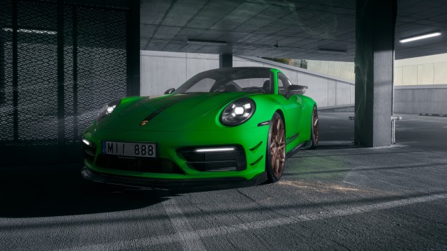 Green Porsche 911 Carrera T