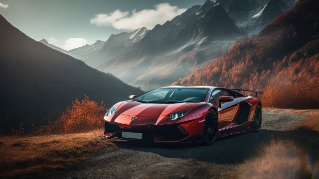 Lamborghini Aventador Orange aesthetic