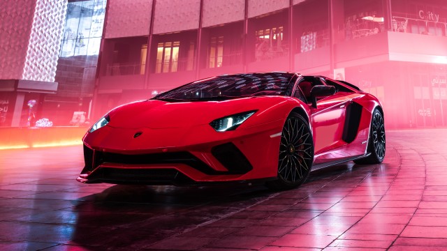 Lamborghini Aventador S Roadster Red