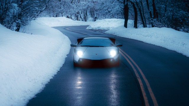 Lamborghini Murcielago Winter Road
