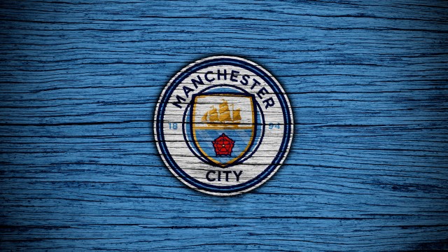 Manchester City FC Wooden background