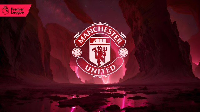 Manchester United Neon logo