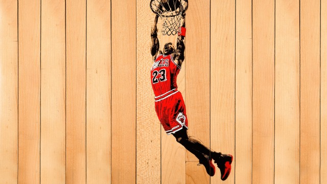 Michael Jordan Wooden background