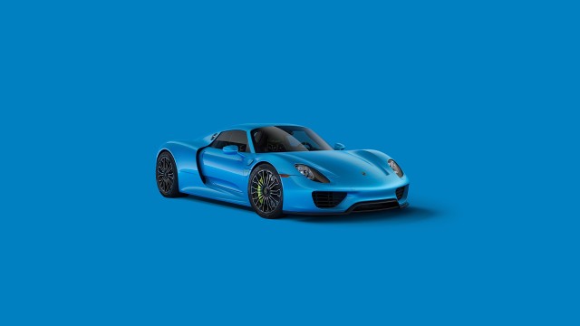 Porsche 918 Spyder Blue aesthetic
