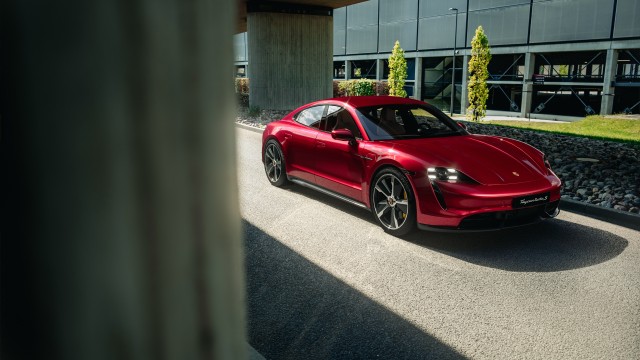 Porsche Taycan Turbo S Red cars