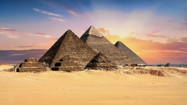 Egyptian Pyramids Sunset