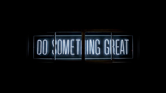 Do Something Great Neon glow