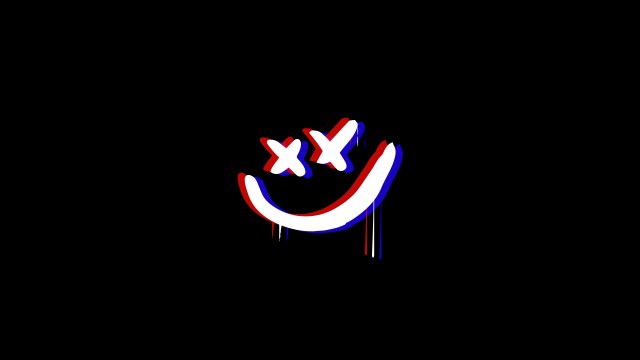 Drippy smiley Anaglyph