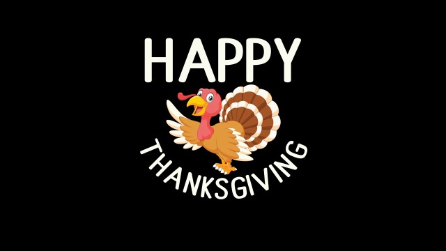 Happy Thanksgiving Black background
