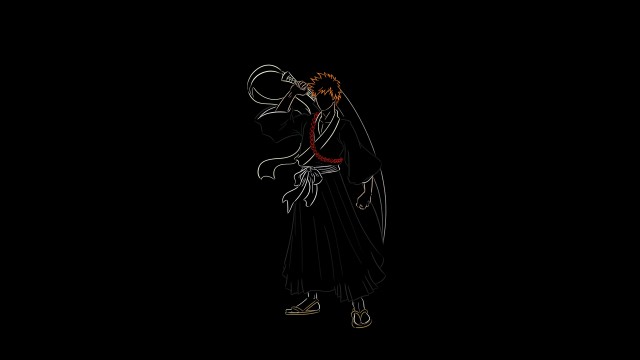 Ichigo Kurosaki Black background