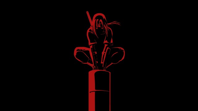 Itachi Uchiha Black background