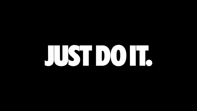 Just Do It Black background