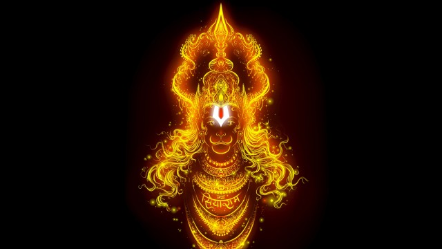 Lord Hanuman Glowing