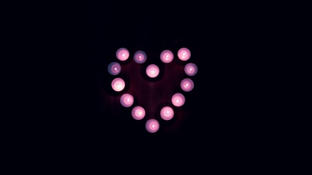 Love heart Candle lights