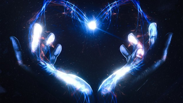 Love heart Hands together