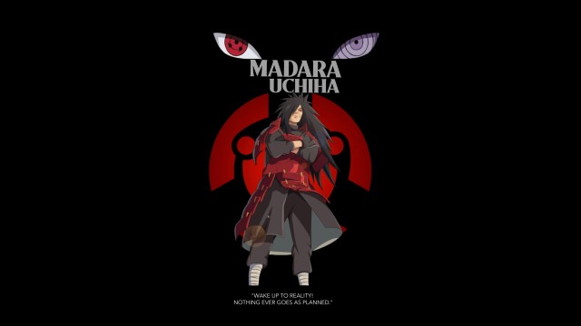 Madara Uchiha Black background