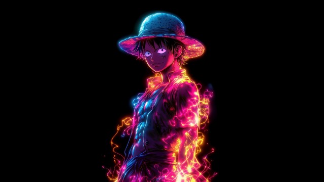 Monkey D. Luffy Neon art