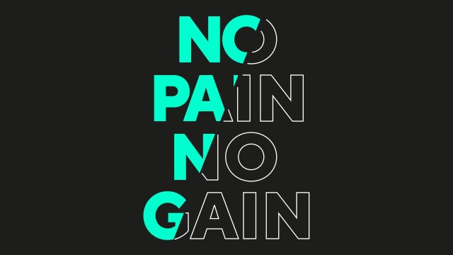 No pain No gain Typography