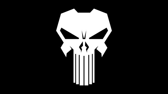 The Punisher logo Black background