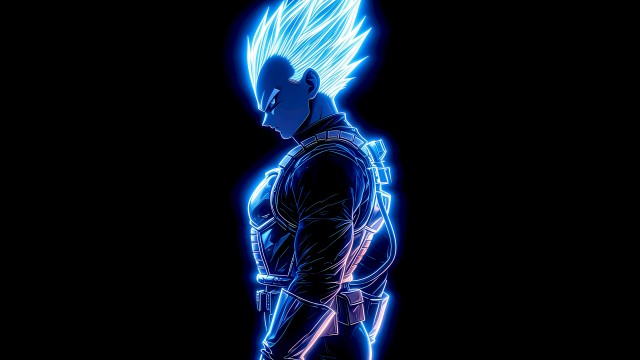 Vegeta Neon glow
