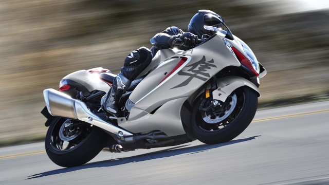 Biker Riding Suzuki Hayabusa 2022