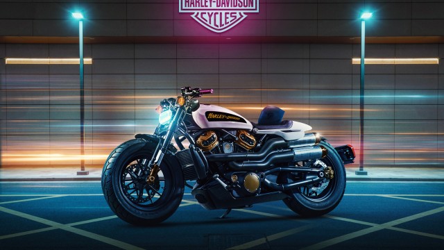 Harley-Davidson Sportster S Neon background