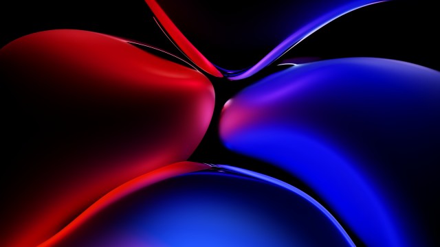 Black background Metallic shapes