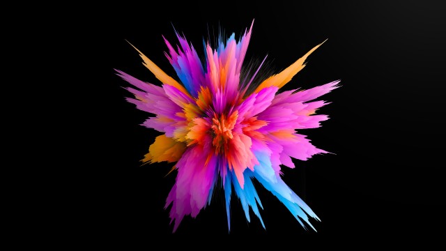 Color burst Black background