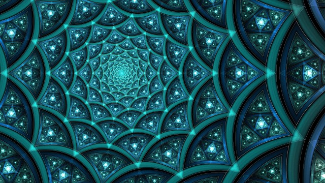 Fractal Teal abstract