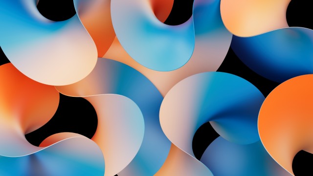 Gradient curves Colorful abstract