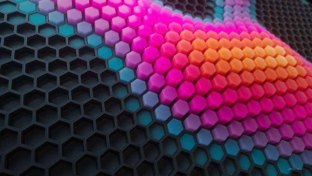 Hexagons Colorful blocks
