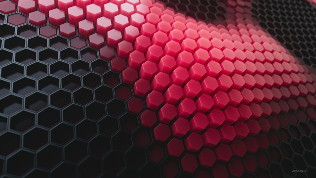 Hexagons Red blocks