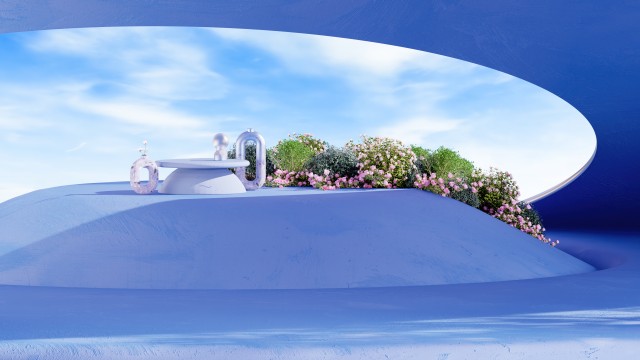 Interior Blue aesthetic