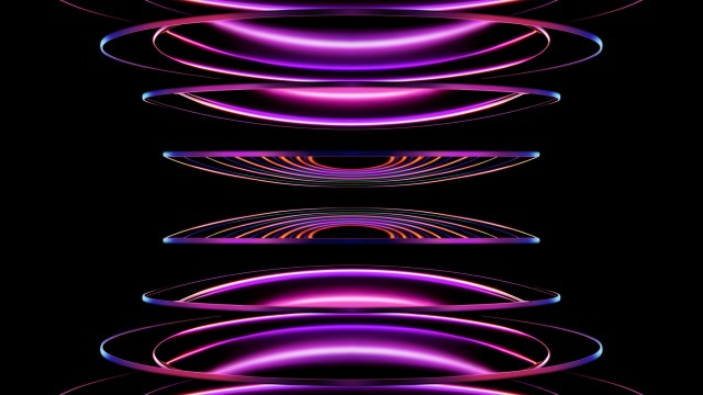 iPad Pro M2 Neon circles