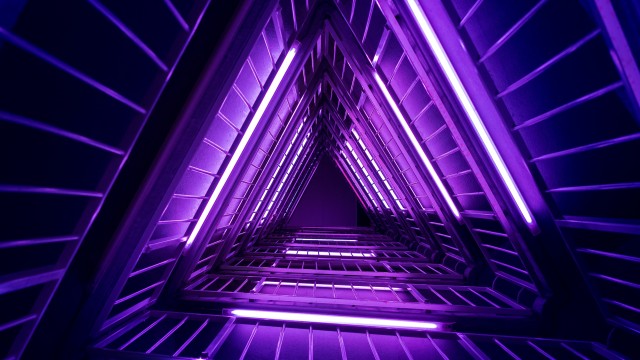 Neon Triangle Purple light