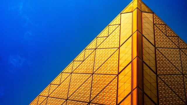 Pyramid Structure Golden