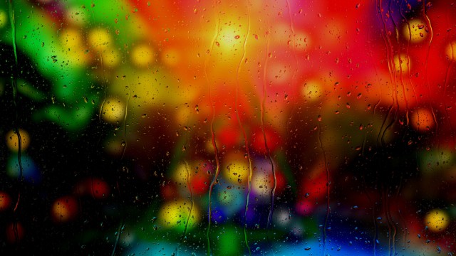 Rain drops Bokeh Background