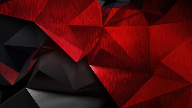 Red abstract Polygonal
