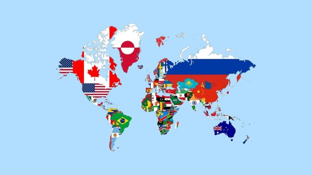Flag World map