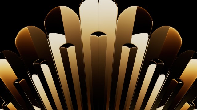 Yellow abstract Metallic