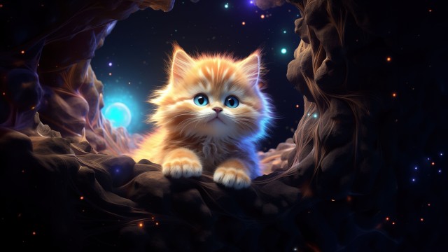 Cute Kitten AI art