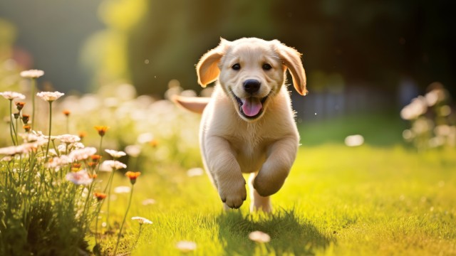 Cute puppy Running