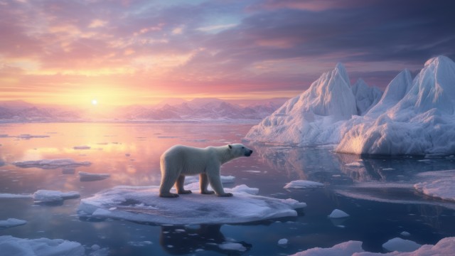 Sunrise Polar bear
