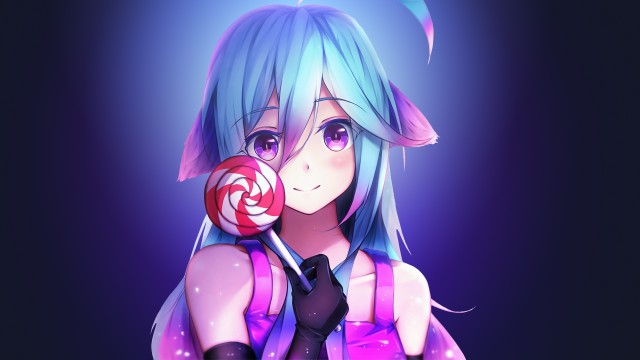 Anime girl Lollipop