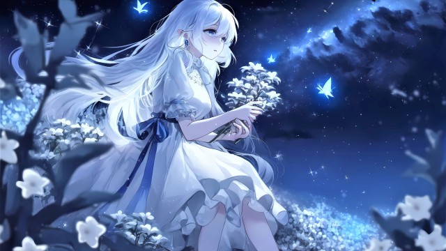 Anime girl Milky Way