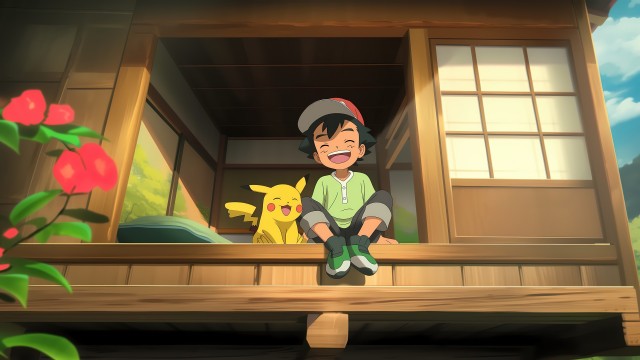Ash & Pikachu Laughing