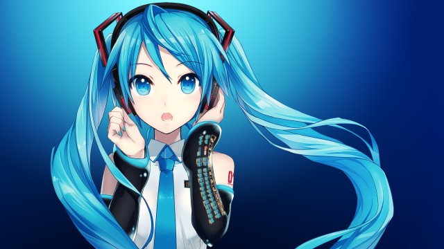 Hatsune Miku Listening music