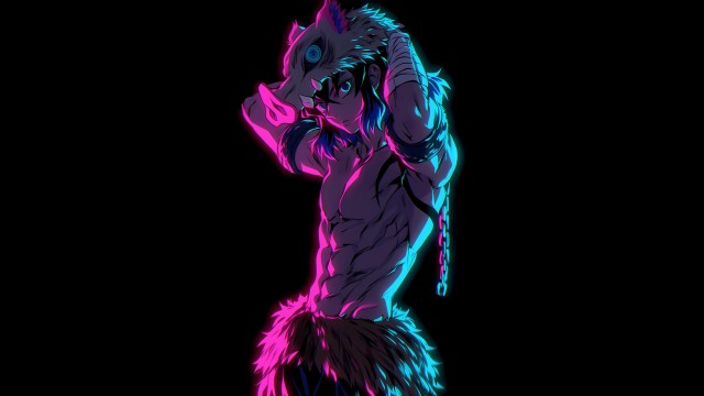 Inosuke Hashibira Neon glow