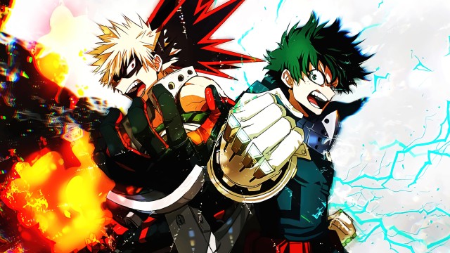 Katsuki Bakugo and Izuku Midoriya in My Hero Academia